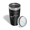 thumbnail image 4 of Beech Fork Lake Map Tumbler Travel Mug Insulated Laser Engraved Coffee Cup West Virginia 20 oz Black, 4 of 5