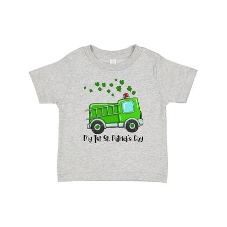 

Inktastic My 1st St. Patrick s Day Green Fire Truck with Clovers Gift Baby Boy or Baby Girl T-Shirt