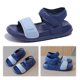 thumbnail image 1 of Toes Abiertos Zapatos Planos Sandalias para Verano Sin Deslizamiento Suela (27) Azul, 1 of 8