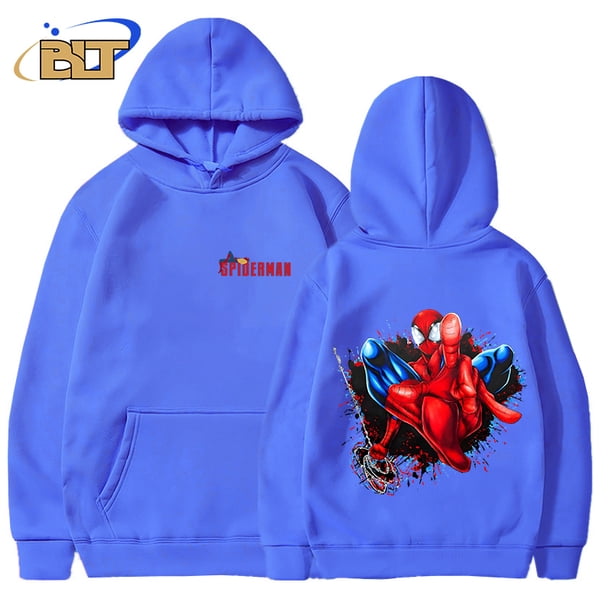 Spiderman bedruckte erwachsene sudaderas con capucha Herbst und Winter Herren sowie Samt pullover Sport oberteile