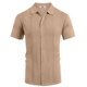 thumbnail image 5 of Camisa COOFANDY, polo de punto, manga corta, vintage, caqui, para hombre, 5 of 6
