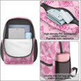 thumbnail image 4 of Pioneer Flower Floral Print Pattern 17" School Backpacks for Teens,Waterproof Oxford Fabric,S-Shape Padded Straps for School,Travel,Hiking,Camping, 4 of 5