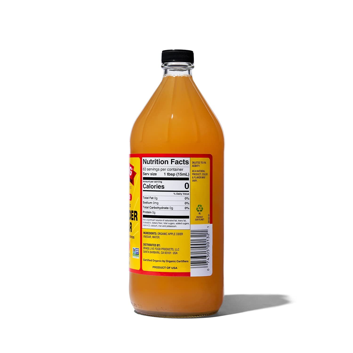 Bragg Organic Raw Apple Cider Vinegar, 32 Ounce - 3 Pack