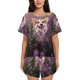 thumbnail image 1 of Fotbe Dog in Lavender Flowers Conjunto de Pijama Estampado para Mujer, 2 Piezas, Ropa de Dormir con Camiseta de Manga Corta y Shorts Suaves-4X-Large, 1 of 6