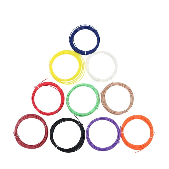 EeaseCA 1.75mm High Temperature PCL 3D Printing Wire 3D Printing Wire Line Printer Filament Suitable for 3D Printer 3D Printing Pen (5m 10 Color Random Color PLA)