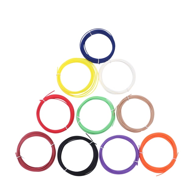EeaseCA 1.75mm High Temperature PCL 3D Printing Wire 3D Printing Wire Line Printer Filament Suitable for 3D Printer 3D Printing Pen (5m 10 Color Random Color PLA)