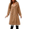 thumbnail image 5 of LYXSSBYX Plus Size Jackets for Women Clearance Womens Ladies Solid Lapel Cardigan Long Sleeve Coat Buttons Outerwear, 5 of 7