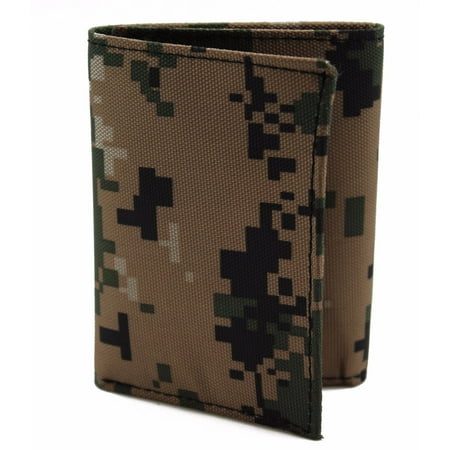 Army Military Men's Leather Tri-fold Camouflage Wallet 7 Card Slot in Gift Box