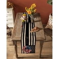 thumbnail image 4 of Black Red 4th of July Table Runner Independence Day Stars Tablerunners 13 x 36 Inch, Table Decorations Tabletop Scarf for Summer Gathering Holiday Farmhouse Kitchen Dining Decor, 4 of 6
