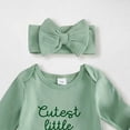 thumbnail image 7 of YDFCWXW My First St Patricks Day Baby Girl Outfit Cutest Little Lucky Charm Romper Jumpsuit Clover Onesie Newborn Clothes (Light Green, 3-6 Months), 7 of 7