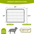 thumbnail image 6 of 2 Panel Dog Playpen 24 inch Height Portable Dog Pen for Dog Pet Puppy Heavy Duty Metal Exercise Barrier Dog Fence, 6 of 7