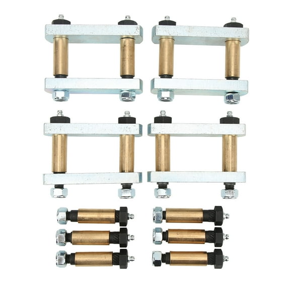 Heavy Duty Shackle Upgrade Kit, High Strength 3 1/8in Wearproof Tandem Axle RV Trailer Suspensions Leaf Spring Shackle Kit Greaseable For Equaflex
