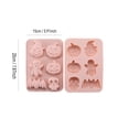 thumbnail image 4 of 2Pcs Halloween Cake Silicone Molds Pumpkin Chocolate Molds Bat Skull Ghost Shape Baking Mold,Non-Stick Halloween Candy Mold Pumpkin Jelly Ice Cube Baking Melt Biscuits Fondant Moulds, 4 of 10