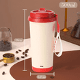 thumbnail image 5 of 500 ml De Vaso Térmico Café Acero Inoxidable Con Popote Bordo Belug, Beige, 5 of 5