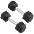 thumbnail image 1 of Par de mancuernas hexagonales de goma Body Sport de 10 lb, 1 of 9
