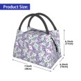 thumbnail image 2 of Disketp Lavender Flowers Bolsa Térmica Estampada, Bolsa Térmica Aislante para Almuerzo, Playa y Campamento, 2 of 6