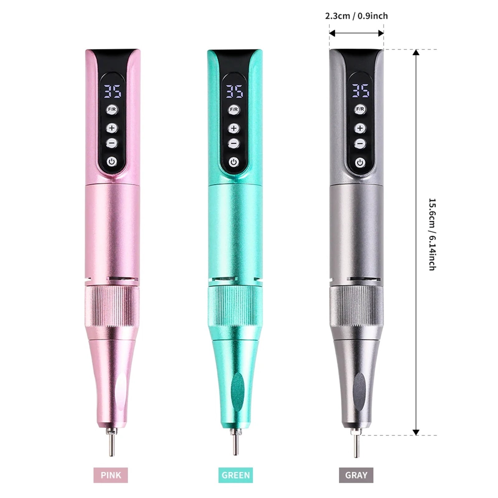 35000RPM Cordless Nail Drill Pen with Display Nail File Polishing Pen Rechargeable Nail Drill Convenient Nail Drill Salon Tool