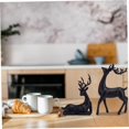 thumbnail image 7 of CoreLiving Black Reindeer Figurines Set, 2-Pc Matte Black Resin Deer Christmas Decor, Renos de Navidad Decorativos, Holiday Home Desk Decor for Living Room, Office, Bookshelf, Mantel, 7 of 7