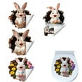 thumbnail image 6 of 1/2pcs Easter Rabbit Decal Ripped 3D Effect Sticker, Realistic 3D Rabbit Breaking Through Wall Waterproof Self-Adhesive, for Window Toilet Seat Home School Spring Easter Party Decoration, 6 of 9