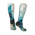 thumbnail image 5 of Lsque Abstract Ocean Currents Printed Crew Socks Men's Women's LightWeight Thin Casual Calf Socks ,Knee High Socks,Cotton Socks, 5 of 9