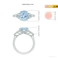 thumbnail image 5 of Angara Natural 2.3 Ct. Aquamarine with Diamond Classic Ring in 14K White Gold for Women (Ring Size: 3.5), 5 of 10