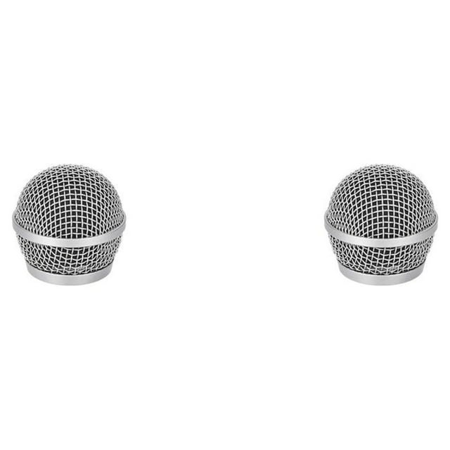 Maytalsory Métal de Remplacement Microphone Calandre Universel Détachable Filaire Sans Fil Intégré Éponge Concert Micro Tête Accessoires Type 1 2Set