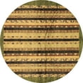 thumbnail image 1 of Ahgly Company Indoor Round Abstract Brown Modern Area Rugs, 8' Round, 1 of 4