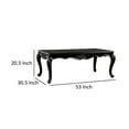 thumbnail image 5 of Roche Coffee Table, 53 Inch, Classical Cabriole Legs, Dark Brown Solid Wood, 5 of 5
