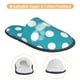 thumbnail image 3 of Fotbe Sky Blue And White Polka Dot Pantuflas Peludas para Mujer con Estampado, Zapatillas de Peluche, Zapatos de Invierno para Casa, Uso Interior y Exterior-Large, 3 of 8