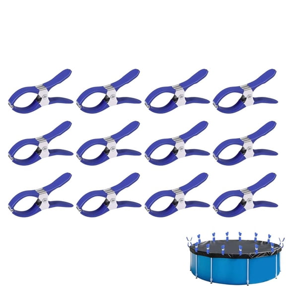 OADUKQ Blue, 12 Pack 1Set Pool Cover Clip, One Size