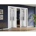 thumbnail image 4 of Sliding Closet Double Bi-fold Doors | Felicia 3309 White Silk with Frosted Glass, 4 of 5