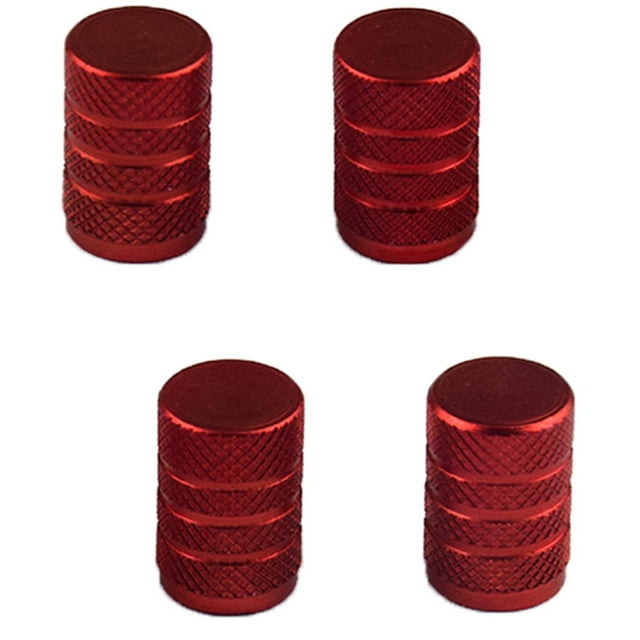 Almencla 4pc Automatic Car Wheel Tire Valve Stems Dustproof Cover Red