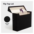 thumbnail image 3 of Caja de almacenamiento SMEAD con tapa abatible, lino natural negro, 3 of 6