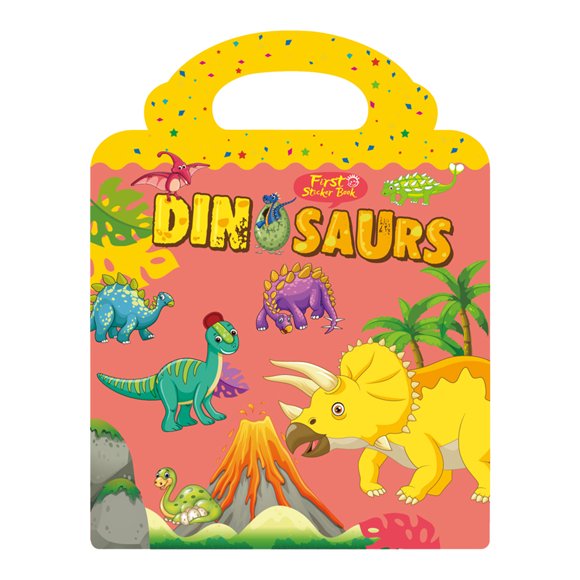 B Dinosaur Adventure Sticker Book Educational Activity Set Creative Play Toy For Kids Reusable Scene Learning Gift