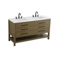 thumbnail image 6 of Elegant Kitchen and Bath 60 inch Double Bathroom Vanity in Chestnut Brown, 6 of 10