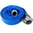 thumbnail image 5 of YYAo Lay Flat Water Discharge Hose,1.5" ID × 50 ft Pool Backwash Hose, Heavy Duty Reinforced Blue PVC Lay Flat Water Discharge Pump Hoses with Aluminum Camlock C and E Fittings, 5 of 8