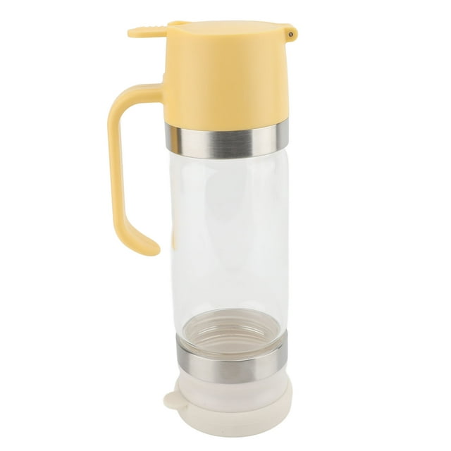 Glass Honey Dispenser Pot, No Drip 15.41oz Honey Jar with Handle, Honey Container Jar, Syrup Dispenser Honey Pot for Coffee or Tea, for Honey and Syrup