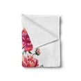 thumbnail image 2 of Watercolor Flowers Soft Flannel Fleece Throw Blanket, Vibrant Carnation Bouquet Surreal Spring with Butterfly Spring Buds, Cozy Plush for Indoor and Outdoor Use, 60" x 80", Multicolor, by Ambesonne, 2 of 5
