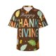 thumbnail image 1 of Balery Happy Thanksgiving With Gnome Camisas hawaianas de manga corta para hombre, camisas playeras de corte holgado, camisas de vacaciones con botones,Large, 1 of 7