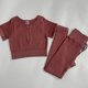 thumbnail image 1 of Chándal de mujer de 2/3/5 piezas, conjunto de Yoga sin costuras, ropa deportiva de entrenamiento, ropa de gimnasio, mallas de cintura alta con cordón, trajes deportivos para Fitness Tan Jianjun unisex, 1 of 2