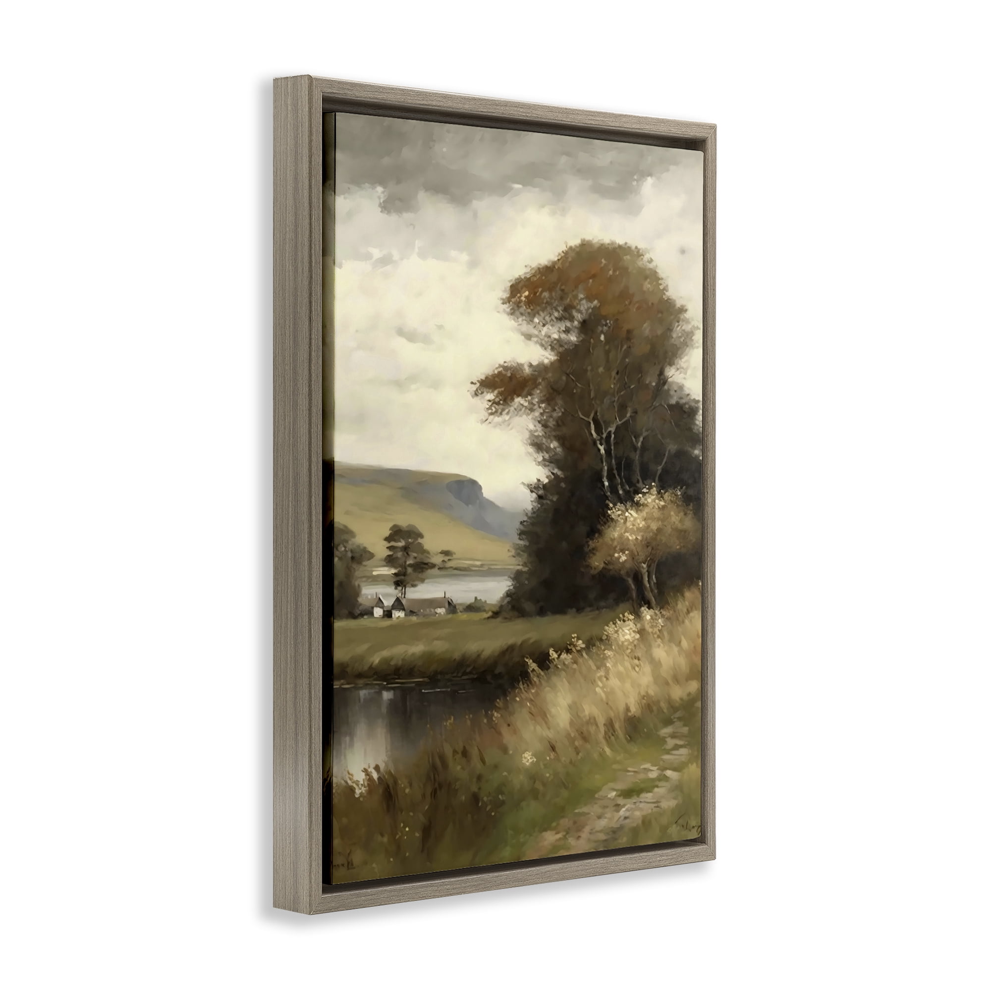 Stupell Industries House By The Water Retreat Brown Framed Floater Canvas Wall Art, design by Creative Studio