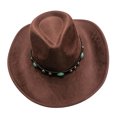 thumbnail image 5 of Felt Cowboy Hat Cattleman Pinch Front Shapeable Wide Brim Western Hat for Men Women, 5 of 5