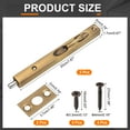 thumbnail image 2 of Flush Bolt, 8" Stainless Steel Security Door Guard Latch 2Pack, Gold Bronze, 2 of 6