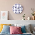 thumbnail image 3 of Wall Clock Purple White Buffalo Plaid Clocks PVC Silent Non-Ticking Battery Operated Decorative Classic Checked Round Clock for Home Living Room Kitchen Bedroom Office School Wall Decor 10 Inch, 3 of 9