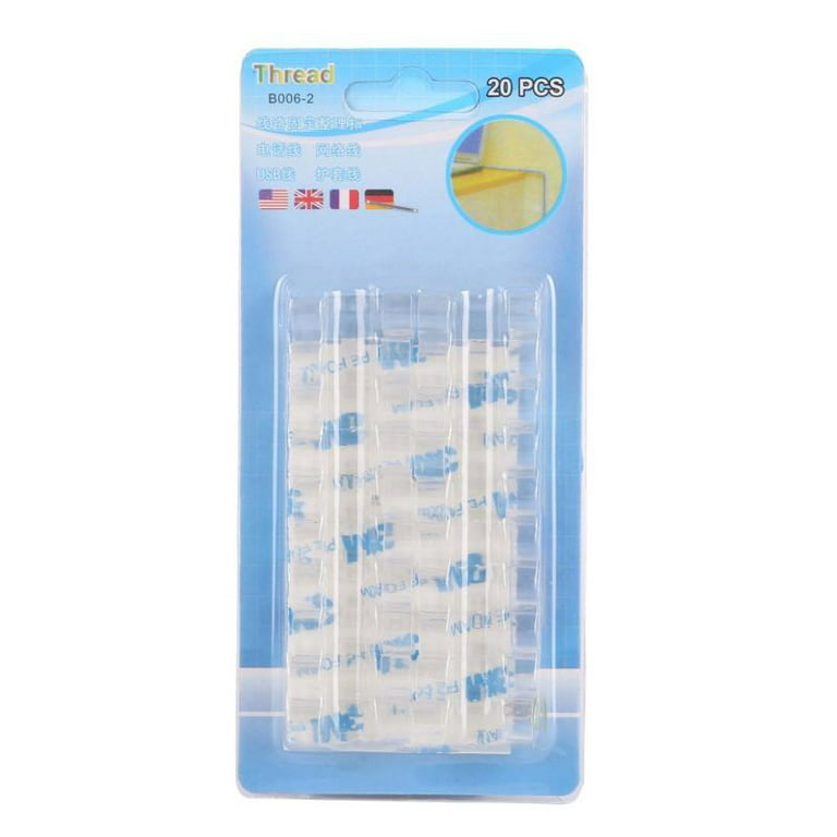 XHF 3/4â Adhesive Cable Wire Clips White 60pcs, Outdoor Cable Management Wire Organizer Cord Holder Fo