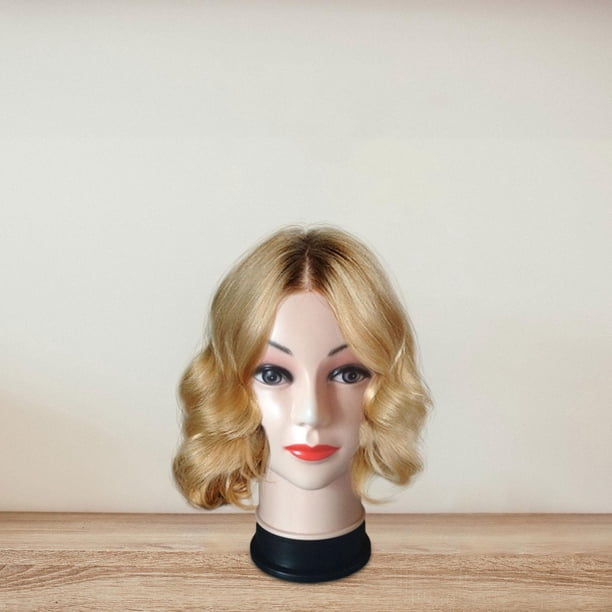 Tête De Mannequin Blanche Pour Perruque - Support Affichage Coiffure - PVC - Modèle Standard Femme