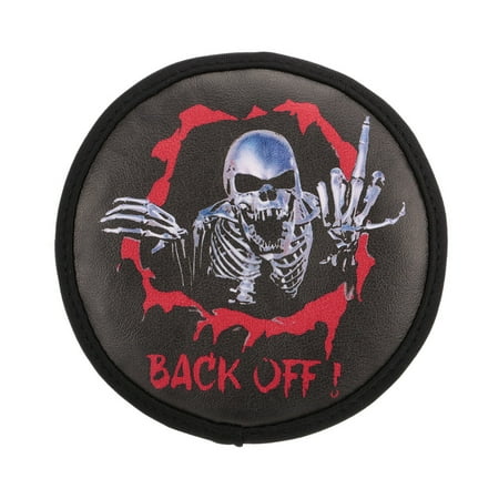 PU Leather Spare Tire Cover Skeleton Pattern for 1/10 HSP Redcat Traxxas Axial SCX10 D90 CC01 RC