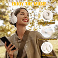 thumbnail image 4 of WIGACH Noise Cancelling Headphones, Wireless Bluetooth Headphones, Over Ear Headphones with Microphone, Khaki, 4 of 5