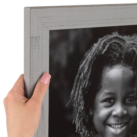 ArtToFrames 11" x 37" Grey Picture Frame, 11x37 inch Gray Wood Poster Frame (WOM-4594), Pack