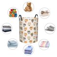 thumbnail image 4 of Balery Shiba Head Face Cesta de ropa redonda con asas, impermeable, independiente, para ropa, juguetes, dormitorio y familia-Small, 4 of 6